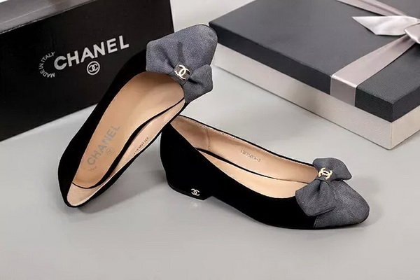 CHANEL Shallow mouth flat shoes Women--090